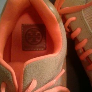 Tory Burch Shoes - Tory Burch neon orange sneakers. Worn a few times! Tory Burch Shoes - Tory Burch neon orange sneakers. Worn a few times!